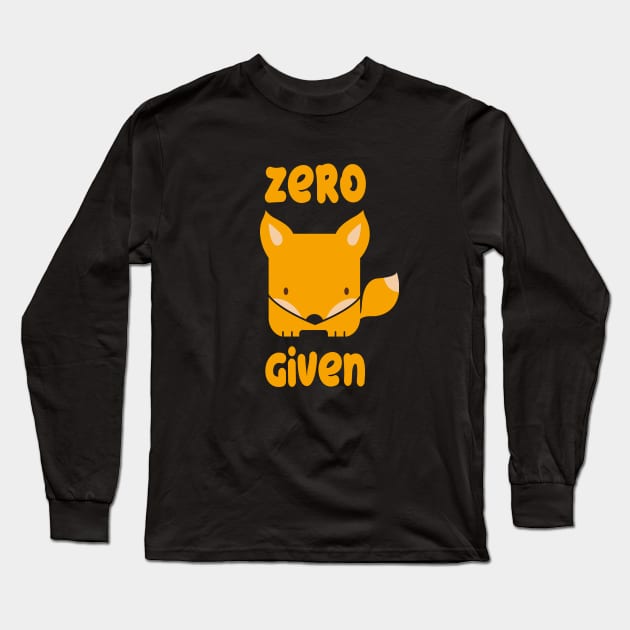 Zero Fox Given Long Sleeve T-Shirt by Foxxy Merch